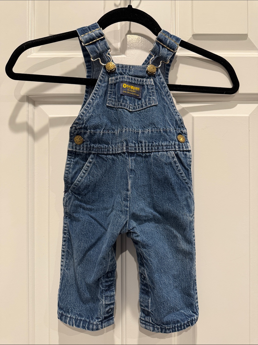Oshkosh B’gosh Vestbak Overalls Vintage, Made In Usa 9 Months Denim Jeans
